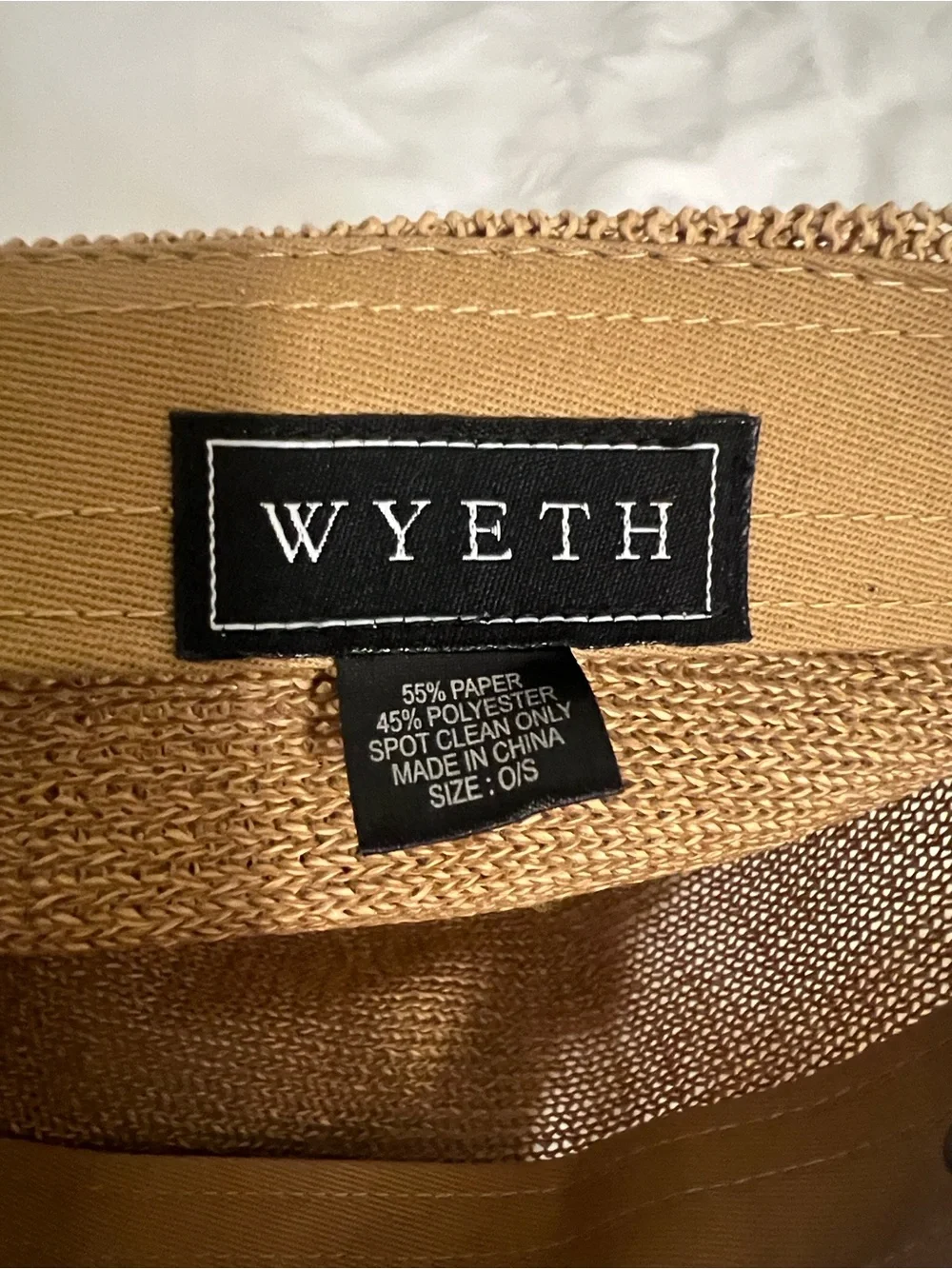 WYETH | Paula Baseball Cap Woven Straw Baseball Cap - Tan